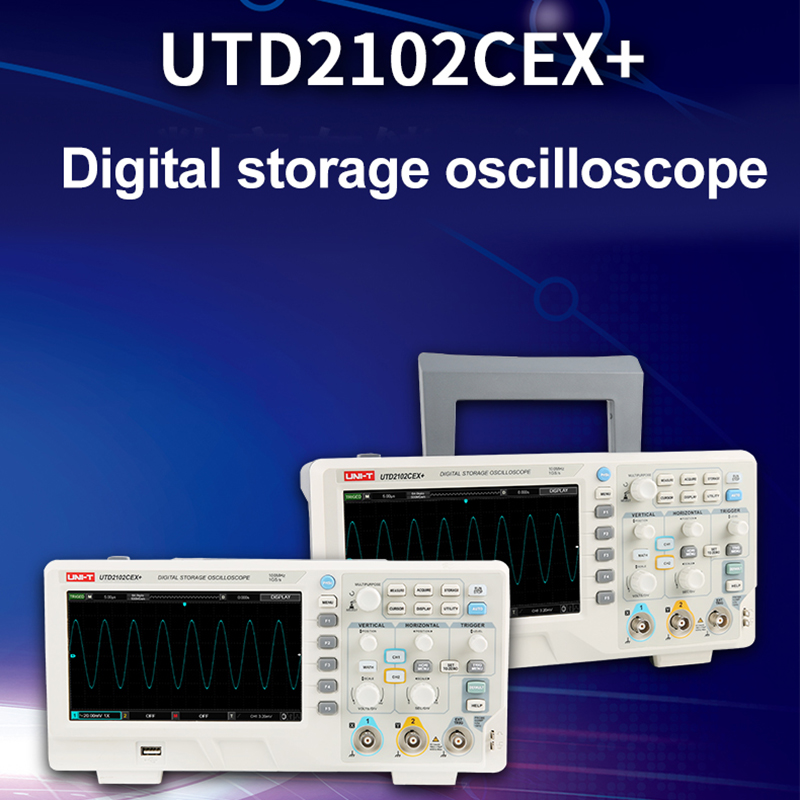 Digital Storage Oscilloscope 100Mhz - UNI-T UTD2102CEX+ Digitales Speicheroszilloskop 100 mHz