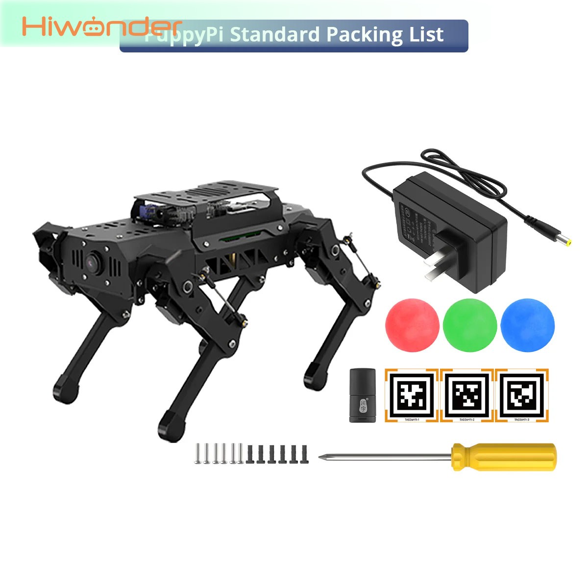 Raspberry Pi 5 8Gb Kit - Hiwonder PuppyPi Standard Kit Vierbeiner-Roboter Hund