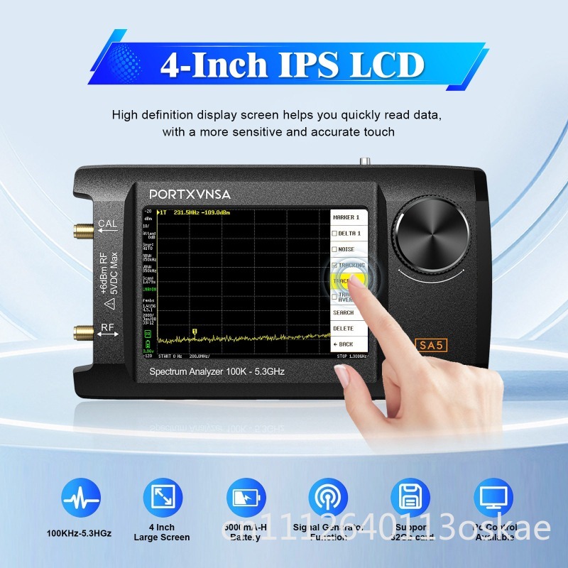 Signal Generator Spectrum Analyzer - SA5 Multifunktionaler Handheld-Spektrumanalysator 4-Zoll IPS LCD