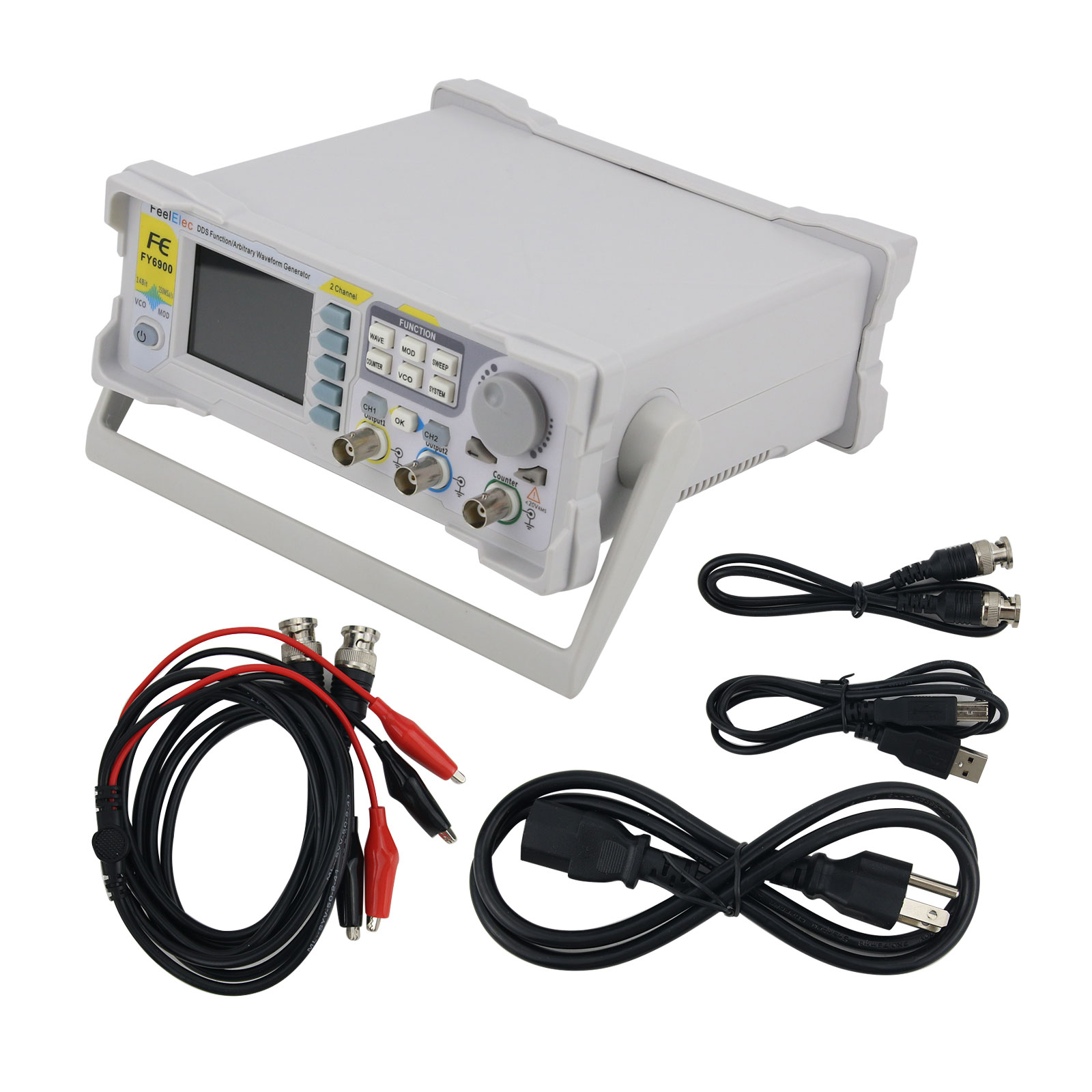 Function Arbitrary Waveform Generator - FY6900-50M 50MHz 2-Kanal-Funktions-Arbiträrwellenformgenerator Pulssignal-Frequenzzähler