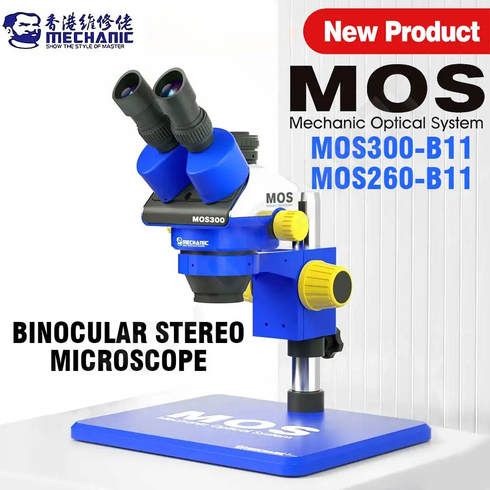 Stereo Trinocular Microscope Pcb - MECHANIKER MOS260-B11/MOS300-B11HD Fernglas/Trinokular Stereo Mikroskop für