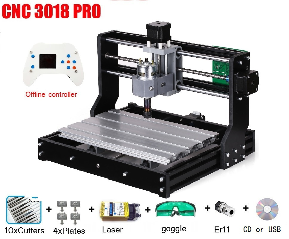 Mini Laser Engraver Cnc Router - CNC 3018 PRO Laser-Graviermaschine Holz-CNC-Fräsmaschine GRBL