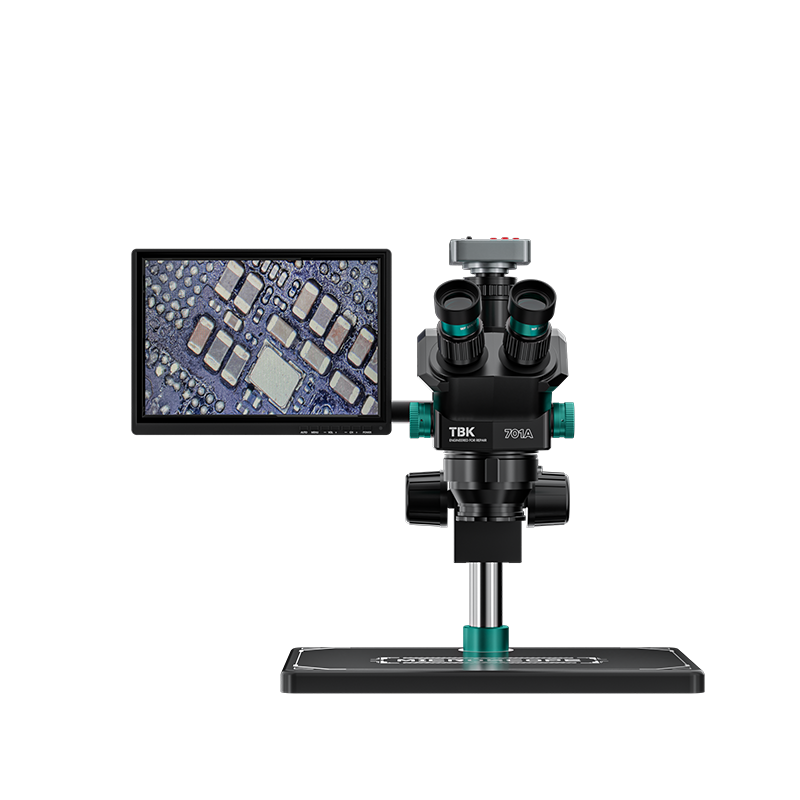 Stereo Trinocular Microscope Pcb - TBK 701A Trinokulares Stereomikroskop 7-60X Zoom