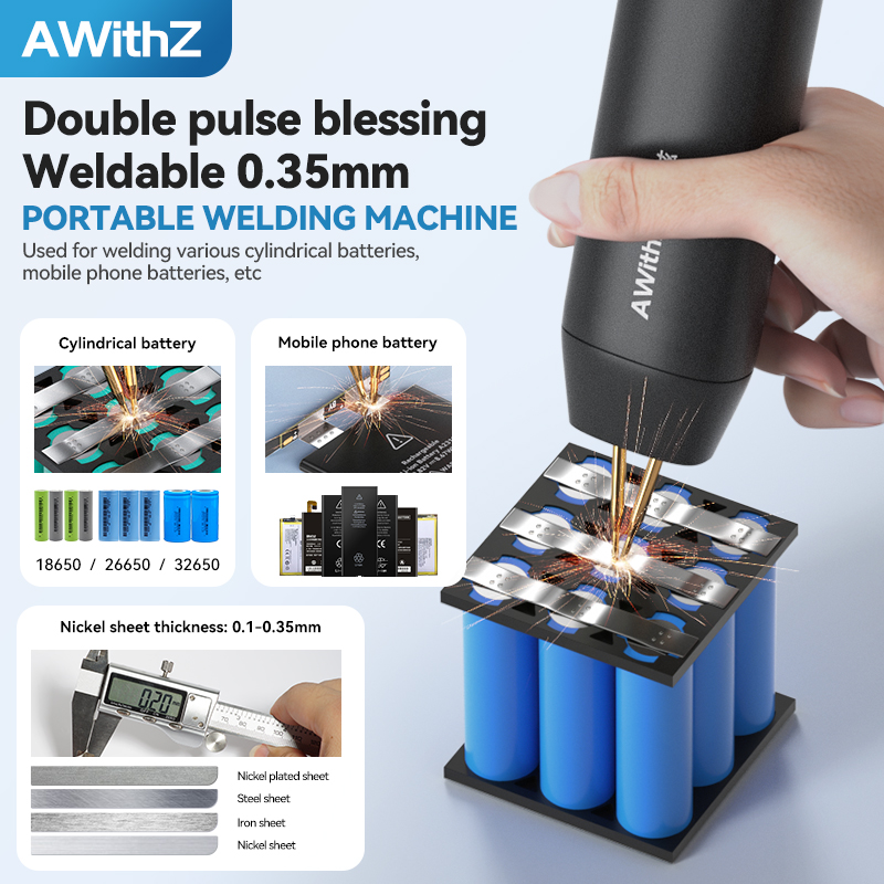Spot Welder 18650 Battery Pack - Awithz Tragbarer Akku-Punktschweißgerät, DIY Mini-Schweißgerät, 18650
