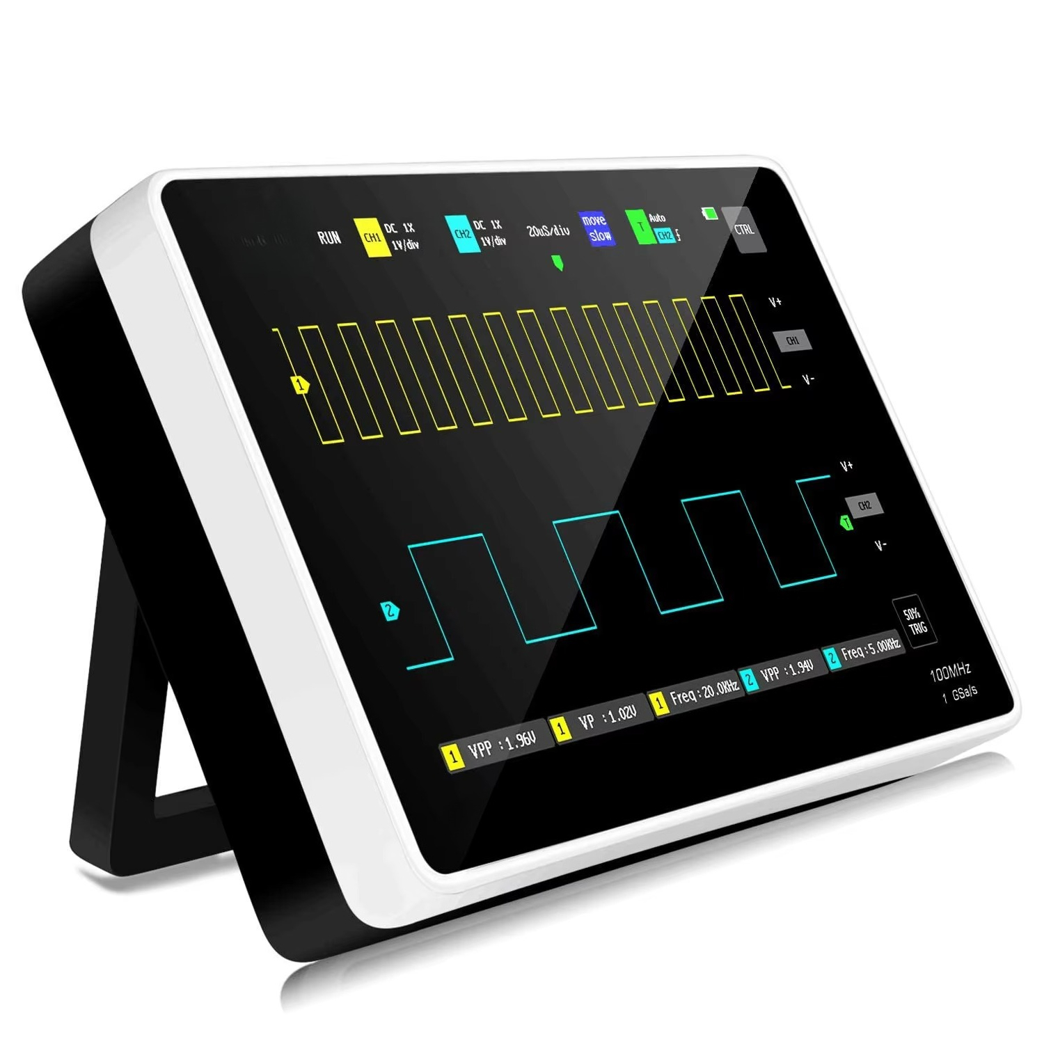 Digital Storage Oscilloscope 100Mhz - Tragbares digitales Speicheroszilloskop-Kit, 2 Kanäle, 100