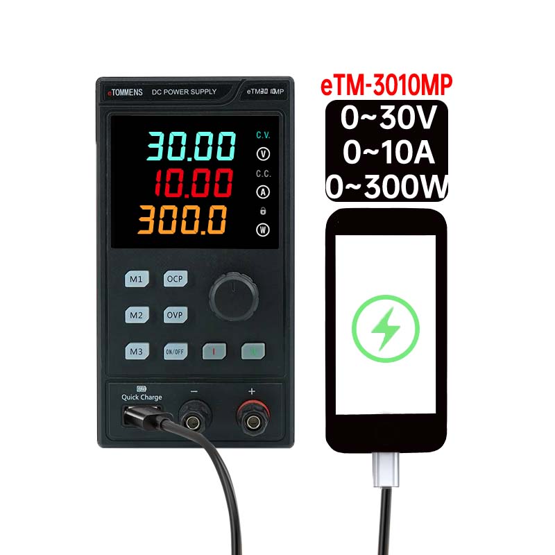 Programmable Dc Power Supply 30V 10A - ETOMMENS 30V 10A 300W ETM-3010MP Einstellbares