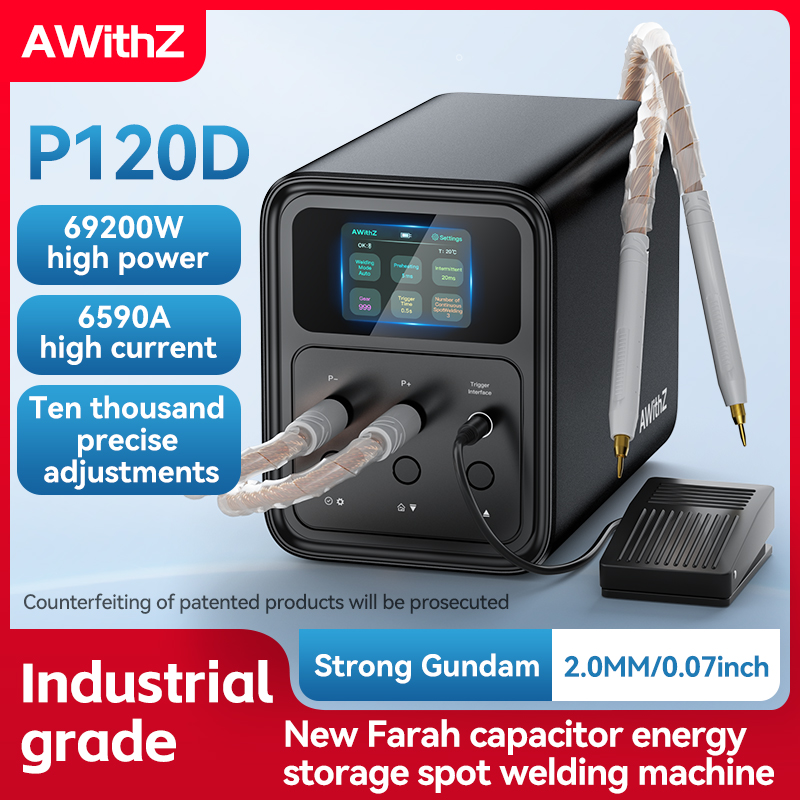 Spot Welder 18650 Battery Pack - Awithz 69200W Punktschweißgerät 6590A Hochstrom-Superkondensator-Punktschweißmaschine für