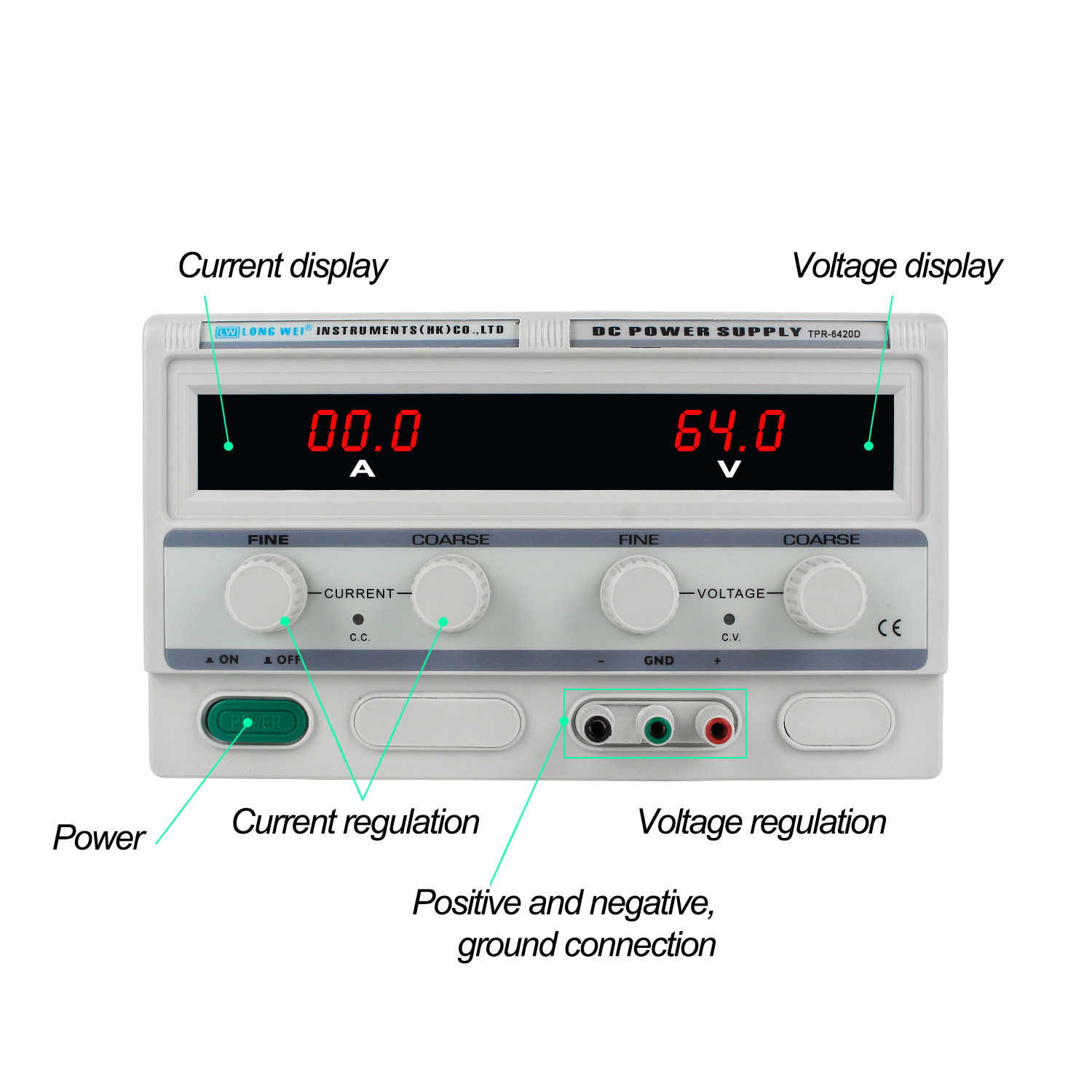 Longwei TPR-6420D 64V 20A LED  – Linear Lab Power Supply Adjustable Bewertung und Preis