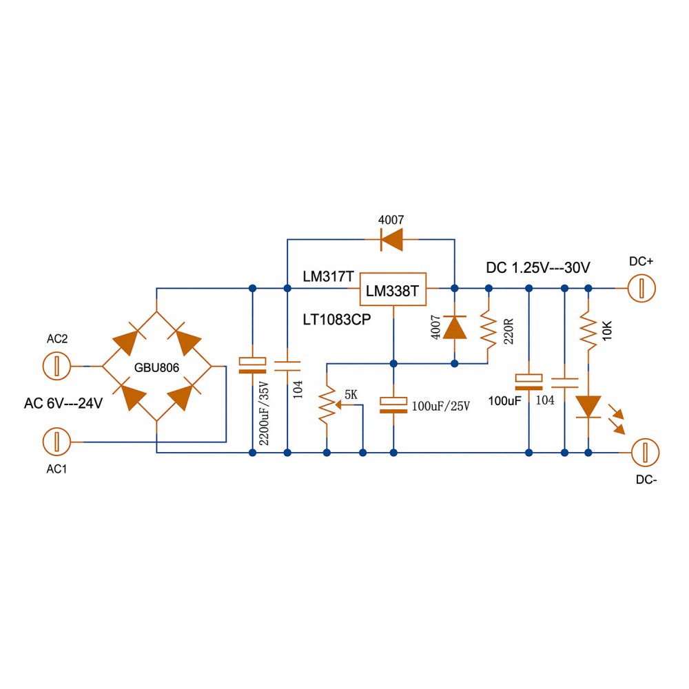 LM338T Lineares einstellbares  – Linear Lab Power Supply Adjustable Bewertung und Preis