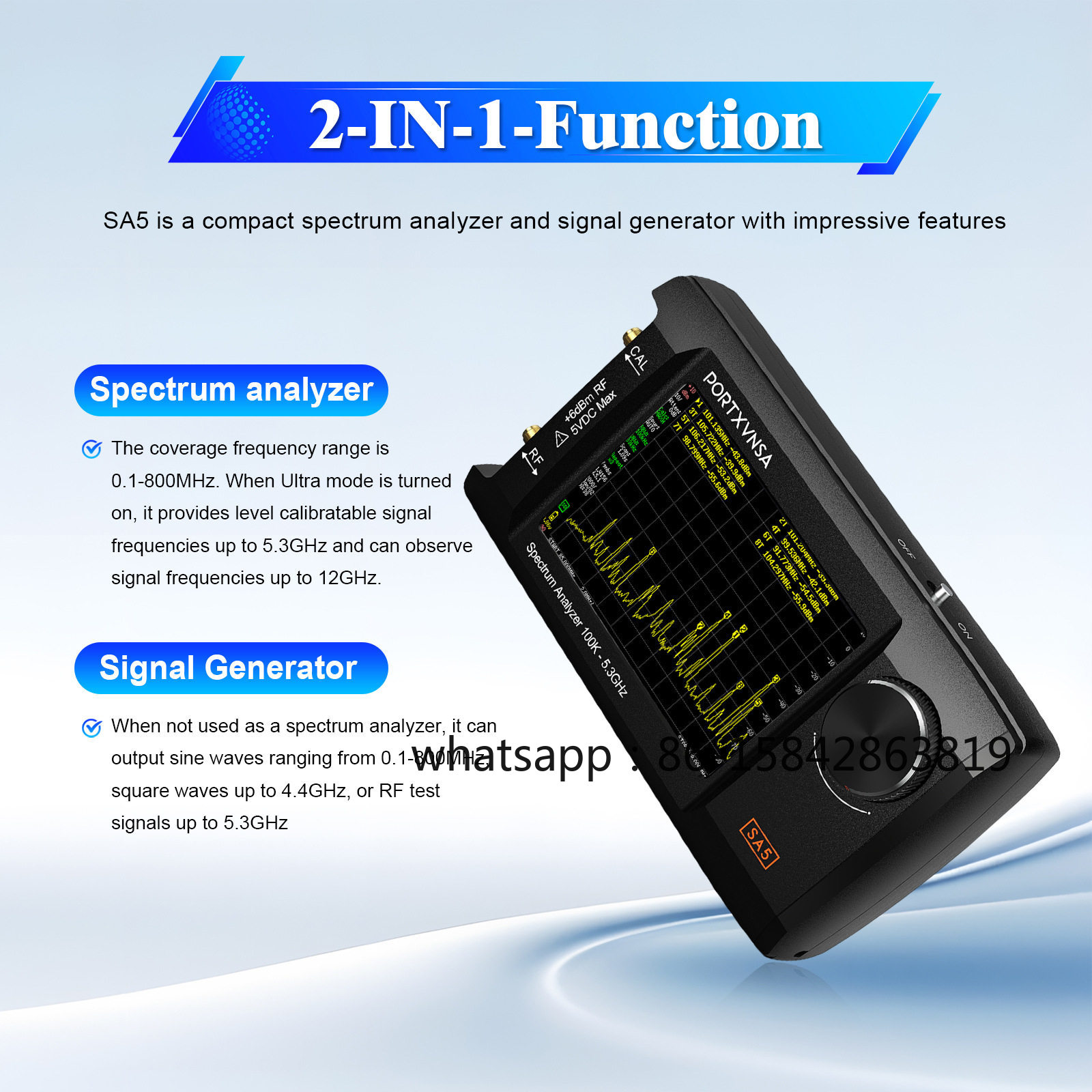 SA5 Tragbarer Spektrumanalysat – Signal Generator Spectrum Analyzer Bewertung und Preis