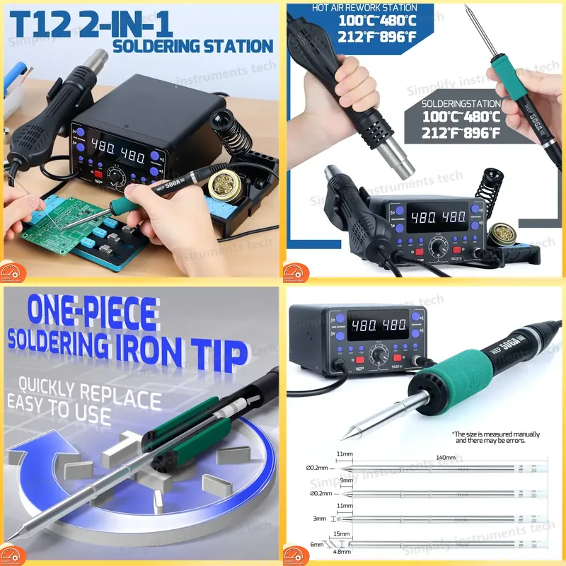 775W Lötstation 2-in-1 Heißluf – Hot Air Rework Station T12 Bewertung und Preis