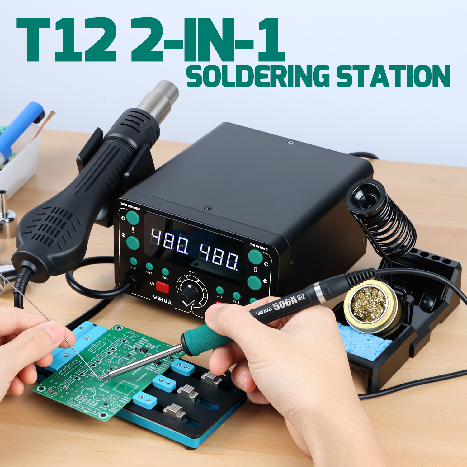 902D-IV 775W T12 Lötstation He – Hot Air Rework Station T12 Bewertung und Preis