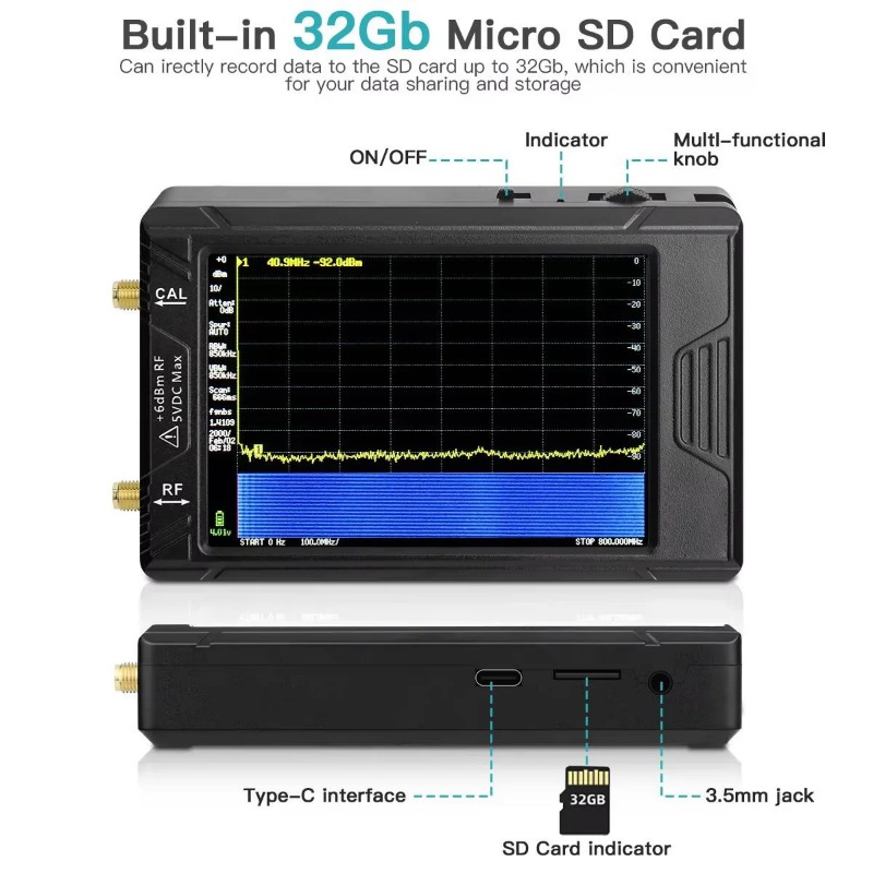 Neuer tragbarer Tiny Spectrum- – Signal Generator Spectrum Analyzer Bewertung und Preis